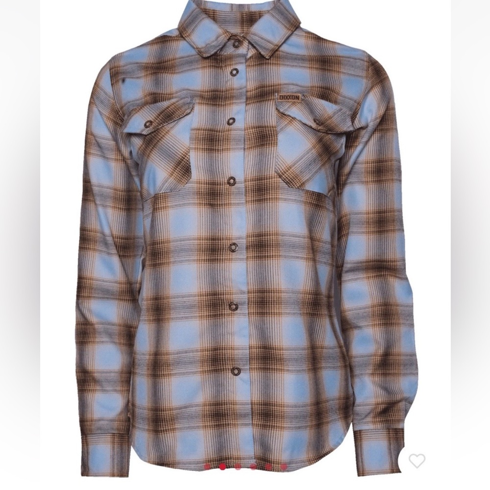 DIXXON women’s Casual Plaid Shirt - Brown and Cream 22 Jumps